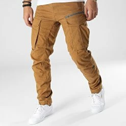 Offres 🔥 Pantalon Cargo Regular Fit Rovic Zip 3D D02190-C096 Camel de G-Star ⭐