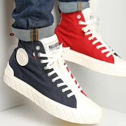 Meilleur prix 💯 Boots Palla Ace Canvas Mid 77015 Mood Indigo Chili Pepper de Palladium 🛒