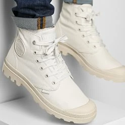 Bon marché ✔️ Boots Pampa Hi Mono Chrome 73089 Moonstruck de Palladium 🎉