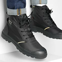 Sortie 🔥 Boots Pampa Lite Recycle Waterproof 76656 Black de Palladium 👏