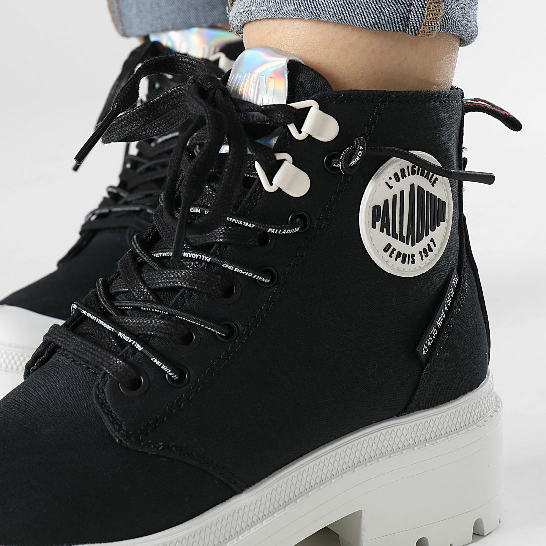 Grosses soldes ❤️ Boots Femme Pallabase Metro 97346 Black Marshmallow de Palladium 👏 2 Grosses soldes ❤️ Boots Femme Pallabase Metro 97346 Black Marshmallow de Palladium 👏 – Image 2