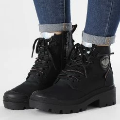 Offres 🌟 Boots Femme Pallabase Metro 97346 Black Black de Palladium 💯