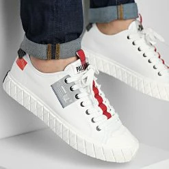 Nouveau 🤩 Baskets Pampa Ace Low Ticket To Earth 77339 Star White de Palladium 👍