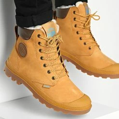 Les meilleures critiques de 👍 Boots Pampa Sport Cuff Waterproof Plus 72992 Amber Gold Gum de Palladium 🤩