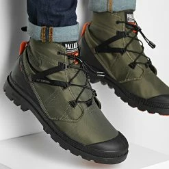 Bon marché 🧨 Baskets Travel Lite Waterproof 77238 Olive Night de Palladium 👍