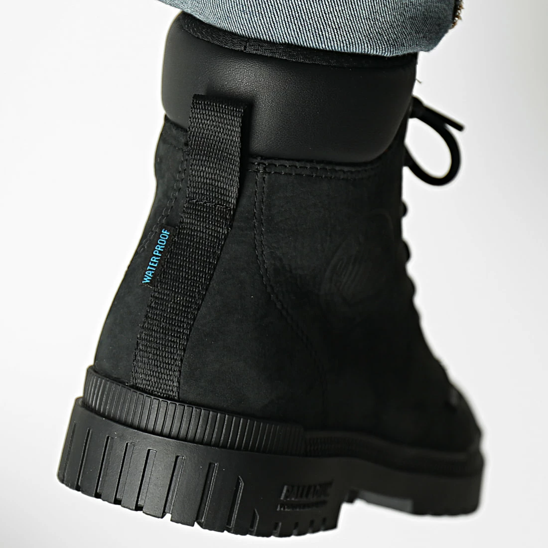 Meilleure vente 🤩 Baskets Pampa SP20 Cuff Leather Waterproof 77891 Black Black de Palladium 😍 4 Meilleure vente 🤩 Baskets Pampa SP20 Cuff Leather Waterproof 77891 Black Black de Palladium 😍 – Image 4