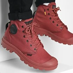 Meilleur prix 🧨 Baskets Pampa Hi HTG Supply 77356 Wax Red de Palladium 👏