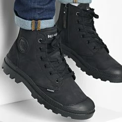 Promo 🥰 Boots Pampa Hi Zip Nubuck 06640 Black de Palladium 🎉