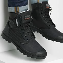 Acheter 🎉 Boots Pampa Sport Cuff Waterproof Nylon 77235 Black Black de Palladium 🌟