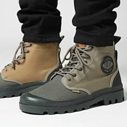 Tout neuf 🛒 Boots Pampa Shade 77953 Olive Night de Palladium 😀
