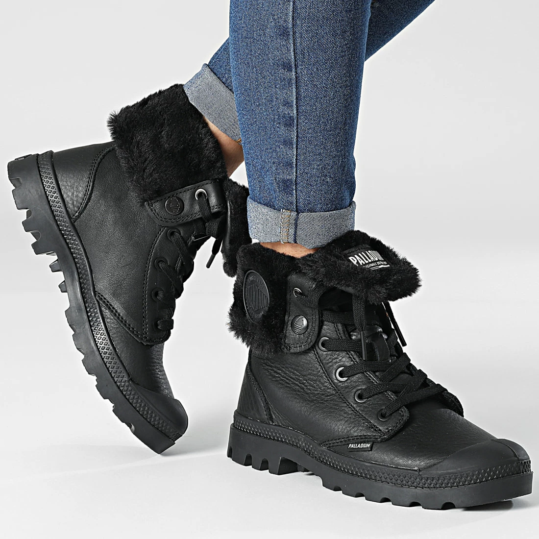 Promo ⭐ Bottines Femme Baggy Nubuck 97962 Black Black de Palladium 🌟 3 Promo ⭐ Bottines Femme Baggy Nubuck 97962 Black Black de Palladium 🌟 – Image 3