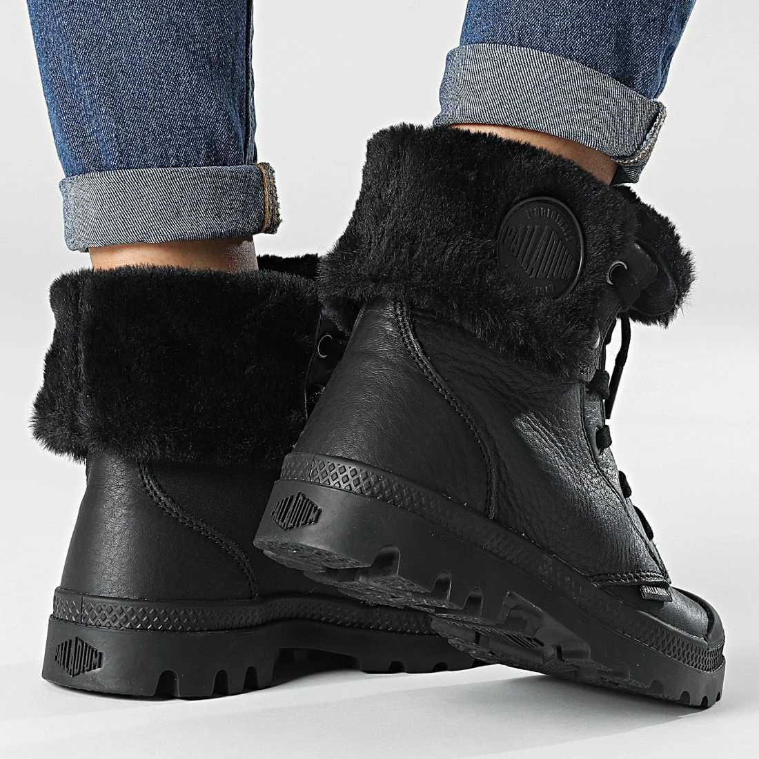 Promo ⭐ Bottines Femme Baggy Nubuck 97962 Black Black de Palladium 🌟 4 Promo ⭐ Bottines Femme Baggy Nubuck 97962 Black Black de Palladium 🌟 – Image 4